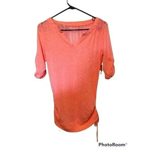 NO BOUNDARIES SIZE MEDIUM PEACH BLOUSE